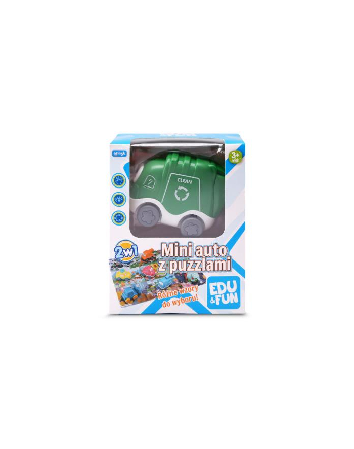 artyk Mini auto z puzzlami Edu'amp;Fun Śmieciarka 125874 główny