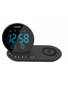 blaupunkt Radiobudzik FM PLL/Alarm/USB/CR85BK CHARGE/Ładowanie bezprzewodowe/Temperatura wewnętrzna/zewnętrzna/czarny - nr 1