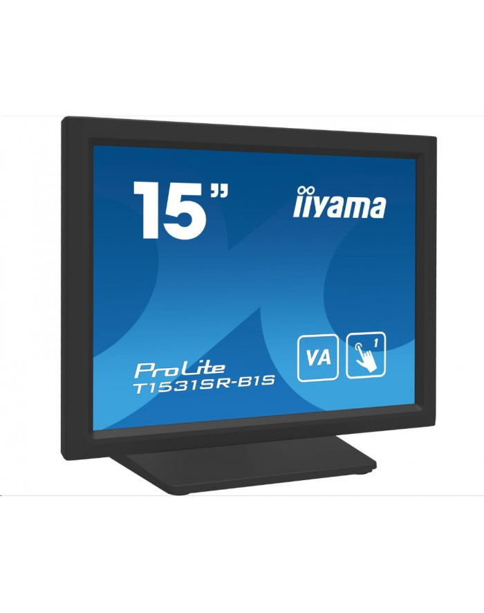 iiyama Monitor 15 cali T1531SR-B1S VA,RESISTIVE,HDMI,DP,VGA,IP54,2x1W główny