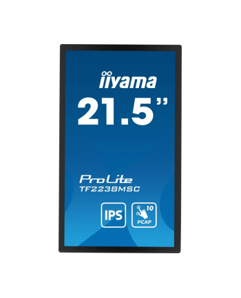 iiyama Monitor wielkoformatowy 21.5 cala TF2238MSC-B1 IPS,FHD,DP,HDMI,2x2W,2xUSB,600(cd/m2),  10pkt.7H,IP1X(Front),Pion/Poziom nr 2