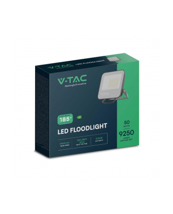 V-TAC PROJEKTOR LED V-TAC 50W 185LM/W CZARNY VT-44