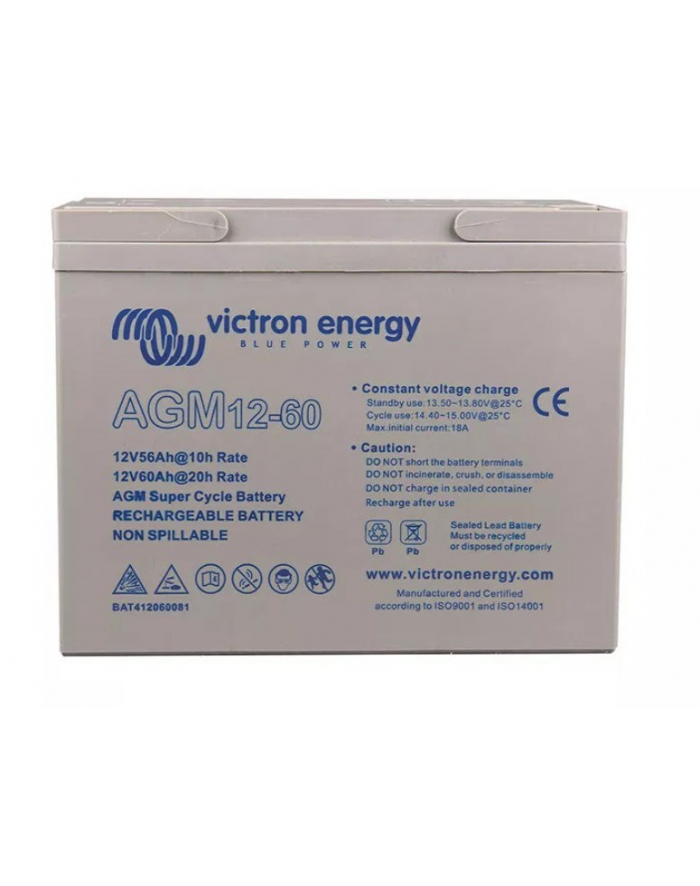 Akumulator ołowiowy Victron Energy Deep Cycle, AGM, 12 V, 60 Ah (BAT412550084) główny