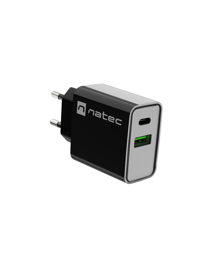 NATEC ŁADOWARKA SIECIOWA RIBERA USB-A + USB-C 20W POWER D-ELIVERY CZARNA NUC-2062 główny