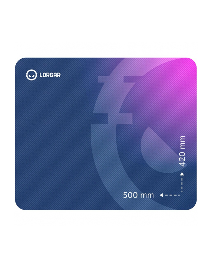 Lorgar Main 135, Gaming mouse pad, High-speed surface, Purple anti-slip rubber base, size: 500mm x 420mm x 3mm, weight 0.41kg główny