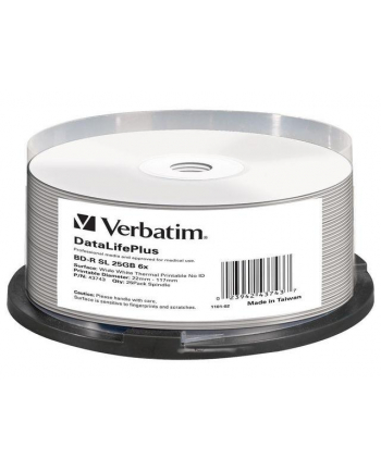 BD-R Verbatim 25GB X6 DL+ printable thermal NO ID (Cake 25)