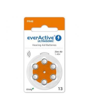 Baterie do aparatów słuchowych 13 / PR48 everActive ULTRASONIC 13 - 6 sztuk