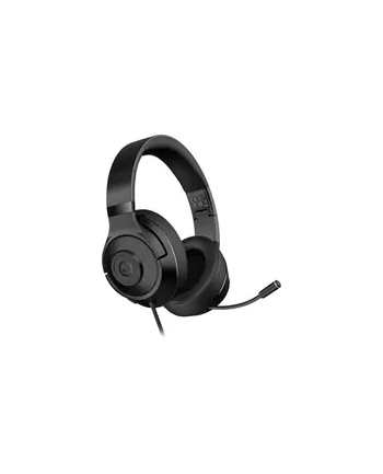 LORGAR Noah 101, Gaming headset with microphone, 3.5mm jack connection, cable length 2m, foldable design, PU leather ear pads, size: 185*195*80mm, 0.245kg, Kolor: CZARNY