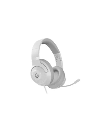 LORGAR Noah 101, Gaming headset with microphone, 3.5mm jack connection, cable length 2m, foldable design, PU leather ear pads, size: 185*195*80mm, 0.245kg, Kolor: BIAŁY