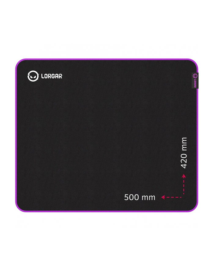 Lorgar Main 315, Gaming mouse pad, High-speed surface, Purple anti-slip rubber base, size: 500mm x 420mm x 3mm, weight 0.39kg główny