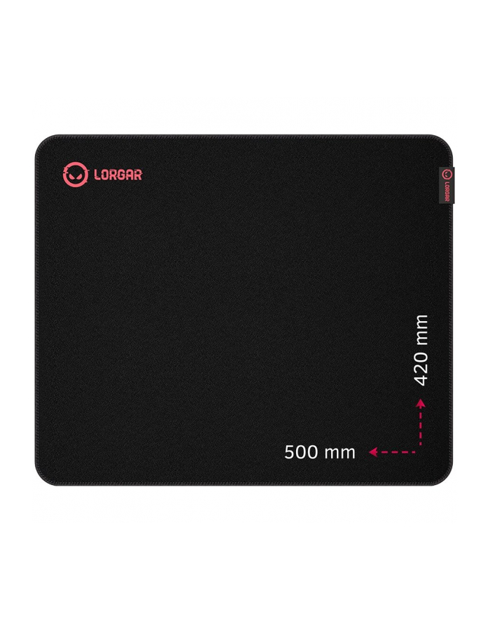 Lorgar Main 325, Gaming mouse pad, Precise control surface, Red anti-slip rubber base, size: 500mm x 420mm x 3mm, weight 0.4kg główny
