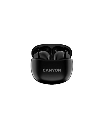 CANYON Słuchawki dokanałowe TWS-5 mikrofon Czarne