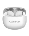 CANYON Słuchawki dokanałowe TWS-5 mikrofon Białe - nr 1