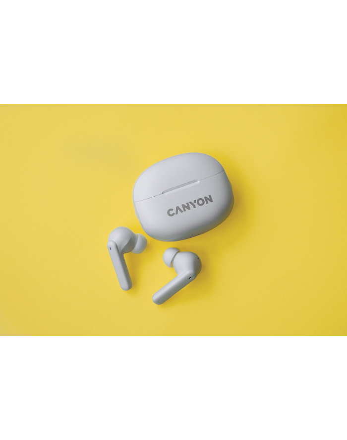 CANYON Słuchawki dokanałowe TWS-8 mikrofon Białe główny