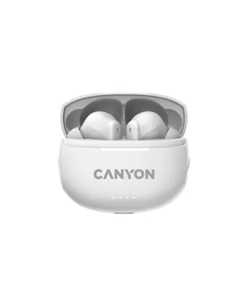 CANYON Słuchawki dokanałowe TWS-8 mikrofon Białe