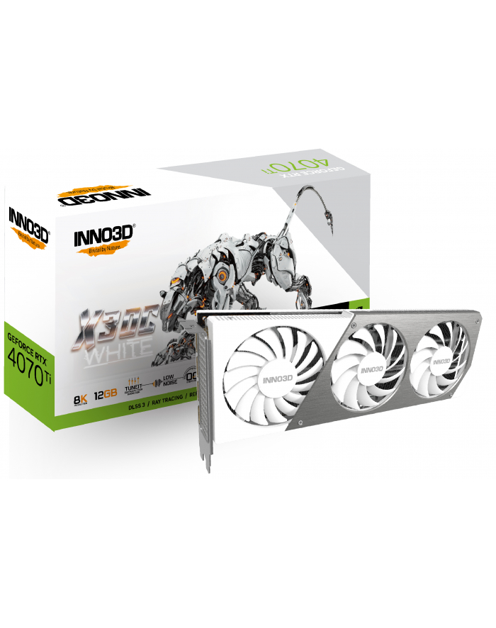 INNO3D GeForce RTX 4070 Ti X3 OC White 12GB GDDR6X 192-bit HDMI 3x DP główny