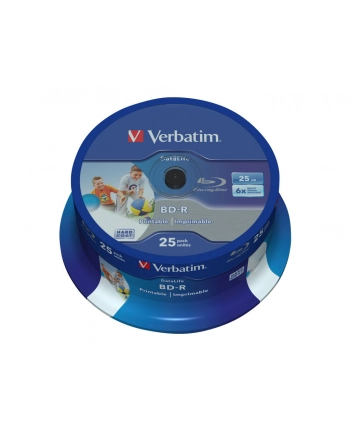 verbatim BD-R SL Datalife 25GB* 6x Wide Inkjet Printable (cake 25)