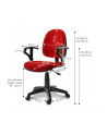 Fotel biurowy Techly obczerwonyowy, Czerwony - nr 6