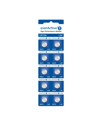 Baterie alkaliczne mini everActive AG13 G13 LR1154 LR44 10 sztuk