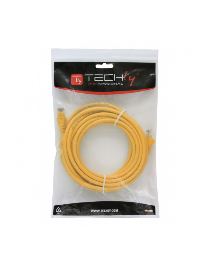 PatchCord Techly Cat.5e UTP CCA 0,5. żółty główny