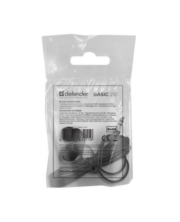 Słuchawki Defender BASIC 210 douszne czarne