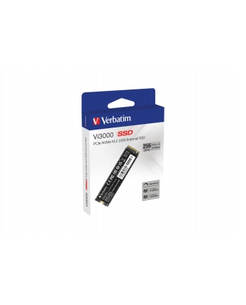 Dysk SSD Verbatim Vi3000 256GB M.2 PCIe Gen3 NVME 2280 (3300/1500 MB/s)
