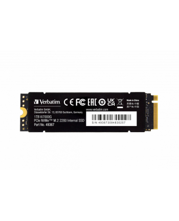 Dysk SSD Verbatim Vi7000G 1TB M.2 PCIe Gen4 NVME 2280 (7400/5500 MB/s)