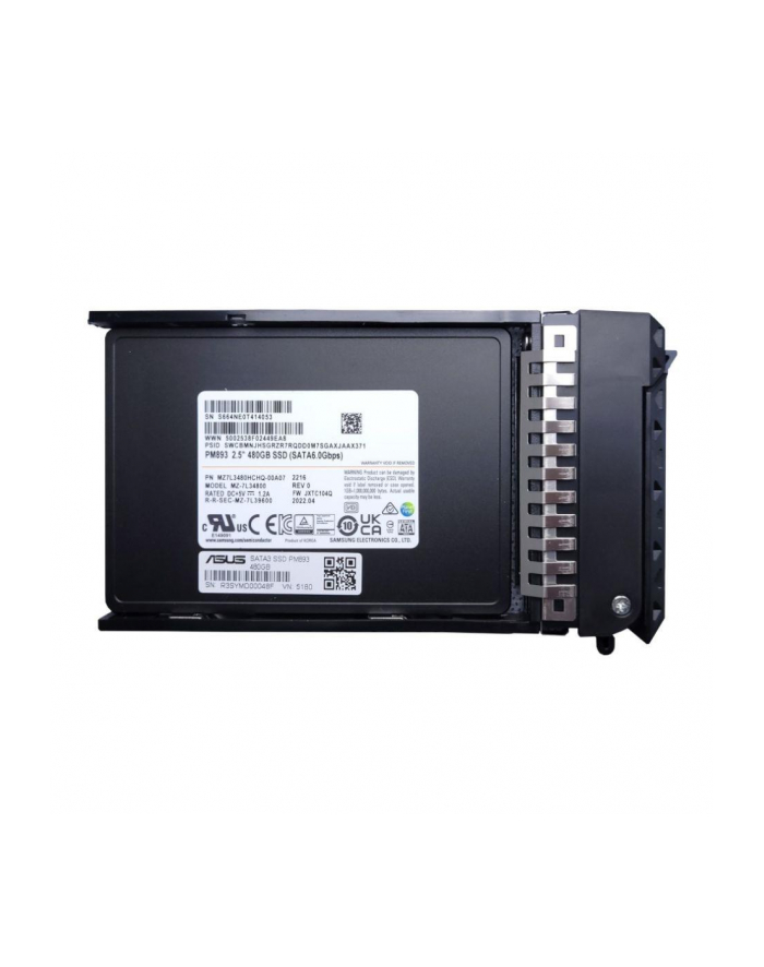 Dysk SSD Asus Enterprise PM893 480GB SATA3 2.5'' 7mm/Samsung (3.5''New HDD tray Tool-less) główny
