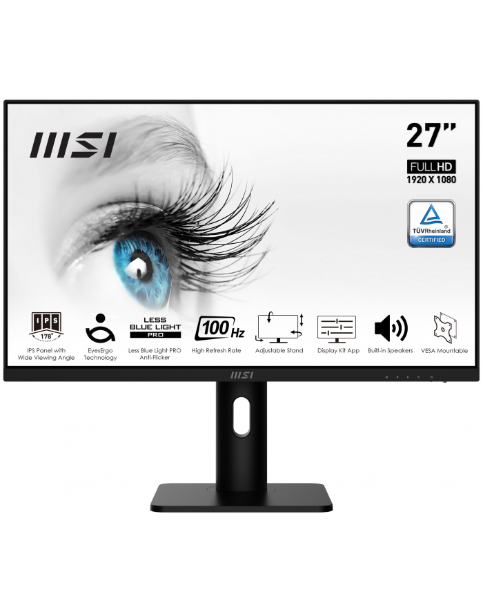 Monitor MSI 27'' PRO MP273AP HDMI DP VGA głośniki 2x3W główny