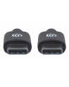 Kabel USB 2.0 Manhattan Typ-C M/M 1m 60W 3A PD QC 480Mbps 1m - nr 10