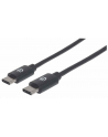Kabel USB 2.0 Manhattan Typ-C M/M 1m 60W 3A PD QC 480Mbps 1m - nr 12