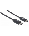 Kabel USB 2.0 Manhattan Typ-C M/M 1m 60W 3A PD QC 480Mbps 1m - nr 8