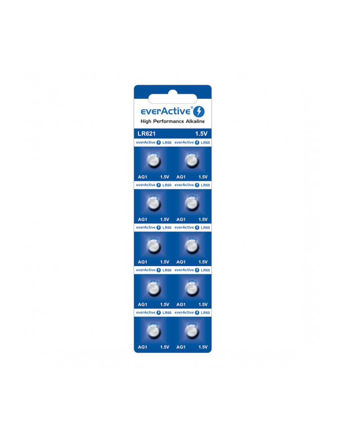 Bateria alkaliczna mini everActive AG1 G1 LR621 LR60 - blister 10 sztuk główny