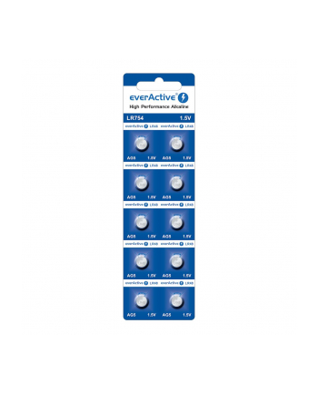 Bateria alkaliczna mini everActive AG5 G5 LR754 LR48 - blister 10 sztuk