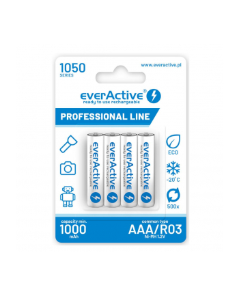  Akumulatorki AAA/LR03 everActive Professional Line 1050 mAh 4 sztuki nr 1