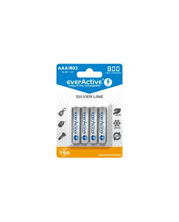  Akumulatorki AAA/R03 everActive Silver Line 800 mAh 4 sztuki