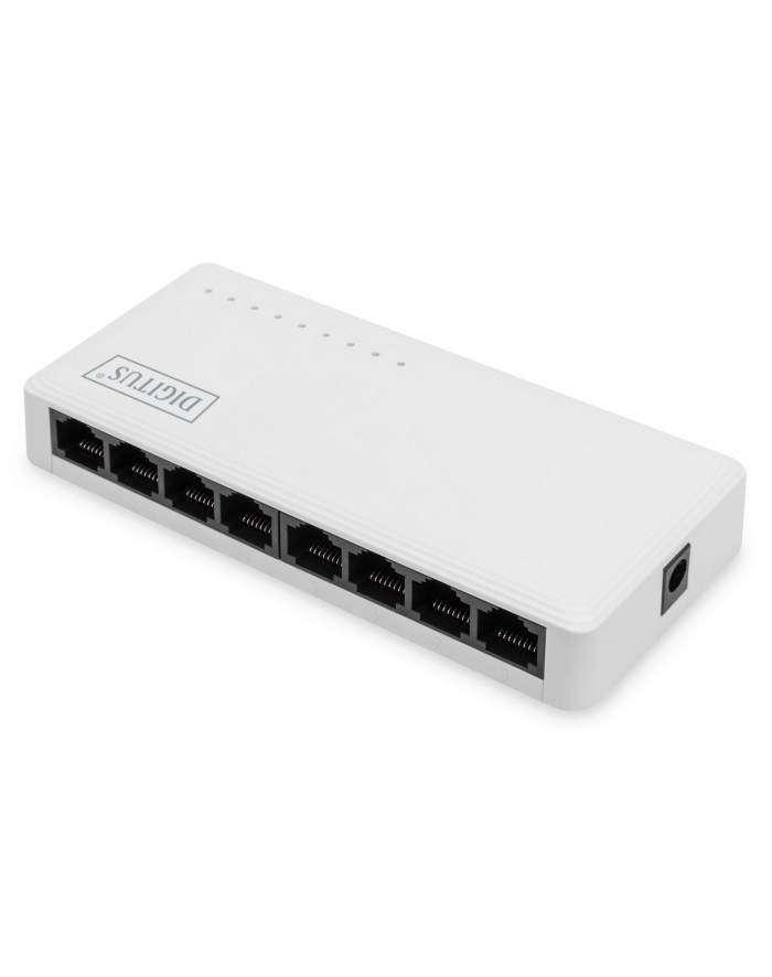 Switch niezarządzalny DIGITUS 8-portowy Gigabit Ethernet 10/100/1000Mbps biały główny