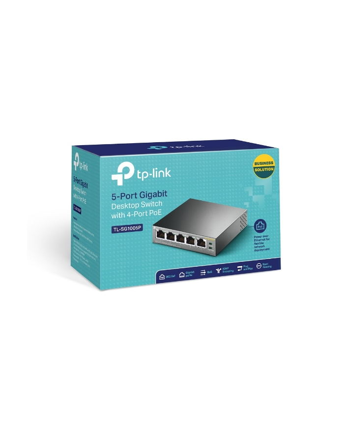 Switch niezarządzalny TP-Link TL-SG1005P V5 5x100/1000 4xPoE główny