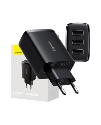 Ładowarka sieciowa Baseus Compact CCXJ020101 z 3 gniazdami USB 17W