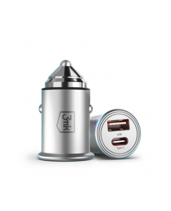 3mk pczerwonyection Ładowarka samochodowa 3mk Hyper Car Charger 45W aluminiowa