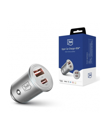 3mk pczerwonyection Ładowarka samochodowa 3mk Hyper Car Charger 45W aluminiowa