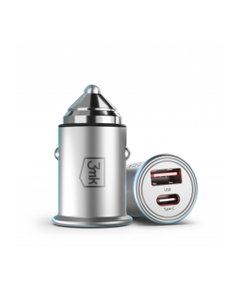 3mk pczerwonyection Ładowarka samochodowa 3mk Hyper Car Charger 30W aluminiowa