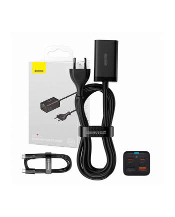Ładowarka sieciowa Baseus GaN3 Pro CCGP040101 65W z 2 gniazdami USB-C PD oraz 2 gniazdami USB