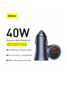 Ładowarka samochodowa Baseus CCJD-0G 40W z gniazdem USB Quick Charge 3.0 + USB-C PD - nr 10