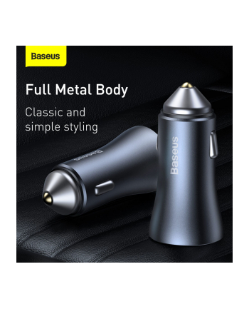 Ładowarka samochodowa Baseus CCJD-0G 40W z gniazdem USB Quick Charge 3.0 + USB-C PD