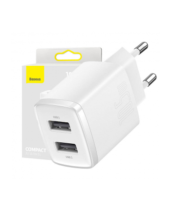 Ładowarka sieciowa Baseus Compact CCXJ010202 z 2 gniazdami USB 10.5W
