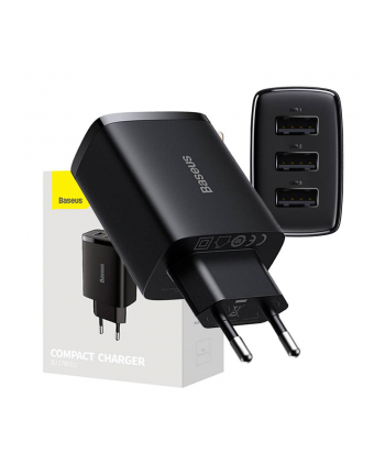 Ładowarka sieciowa Baseus Compact CCXJ020101 z 3 gniazdami USB 17W