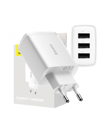 Ładowarka sieciowa Baseus Compact CCXJ020102 z 3 gniazdami USB 17W