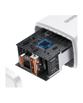 Ładowarka sieciowa Baseus Compact 20W szybka ładowarka sieciowa z gniazdem USB QC3.0 oraz USB-C PD 3.0