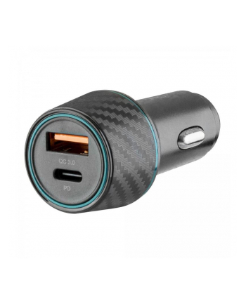 Ładowarka samochodowa MS POWER A300 38W PD QC 3.0 Czarna