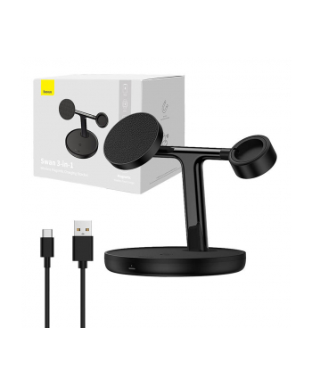 Ładowarka indukcyjna MagSafe 20W QI Baseus WXTE000101 3w1 do Apple iPhone Watch AirPods nr 1
